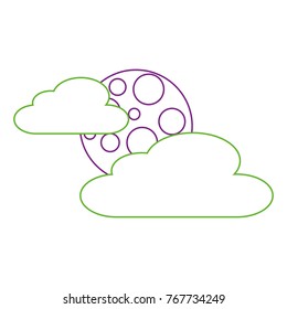 cloud moon night sky nature scene