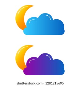 Cloud , moon , night , weather icon