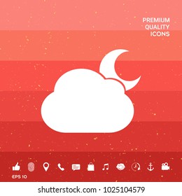 Cloud moon symbol icon