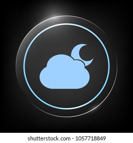 Cloud moon symbol icon