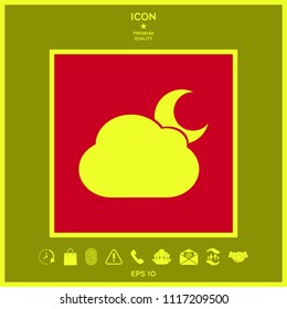 Cloud moon symbol icon
