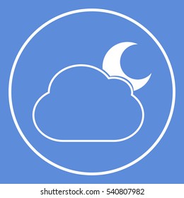 Cloud moon symbol icon
