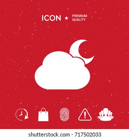 Cloud moon symbol icon