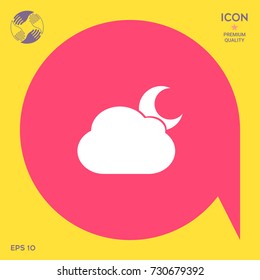 Cloud moon symbol icon