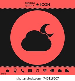 Cloud moon symbol icon