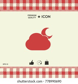 Cloud moon symbol icon