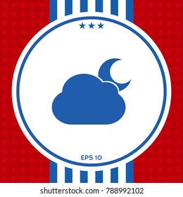 Cloud moon symbol icon