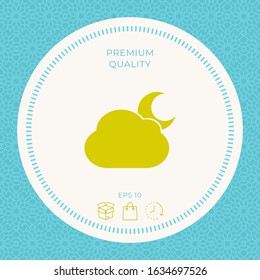 Cloud moon symbol icon. Graphic elements for your design