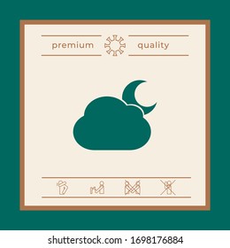 Symbol für Wolkenmond. Grafische Elemente für Ihr Design