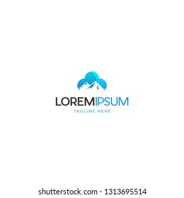 Cloud Mountain Sky Abstract Nature Creative Business Modern Logo
