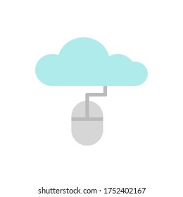 Cloud, mouse icon. Simple color vector elements of internet storage icons for ui and ux, website or mobile application