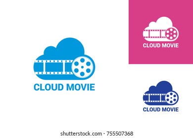 Cloud Movie Logo Template Design