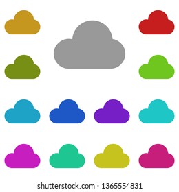 cloud multi color icon. Simple glyph, flat vector of Weather icons for UI and UX, website or mobile application