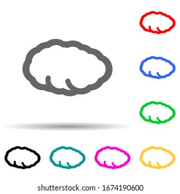 cloud multi color style icon. Simple thin line, outline vector of web icons for ui and ux, website or mobile application