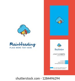Cloud music  Creative Logo and business card. vertical Design Vector