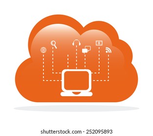 cloud music design, vector illustration eps10 graphic 