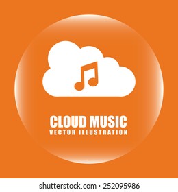 cloud music design, vector illustration eps10 graphic 