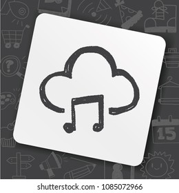 cloud music doodle