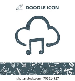 cloud music doodle