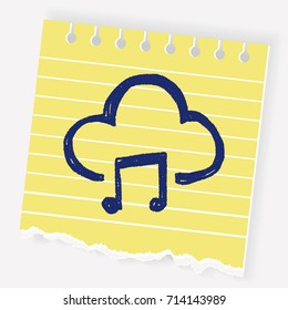 cloud music doodle