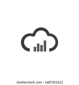 Diseño de vectores en blanco y negro de iconos de música en nube