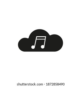 cloud music icon element of music icon for mobile concept and web apps. Thin line cloud music icon can be used for web and mobile. Premium icon on white background