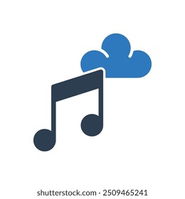 Cloud Music Icon Sign Symbol