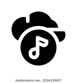 Cloud-Musik-Symbol. Vektorsymbol für Ihre Website, Ihr Handy, Ihre Präsentation und Ihr Logo-Design.