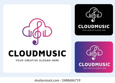 Cloud Music Logo Design Template