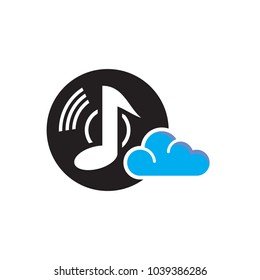 Cloud Music Logo icon Design