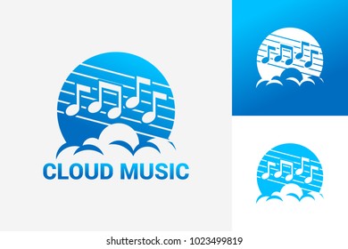 Cloud Music Logo Template Design Vector, Emblem, Design Concept, Creative Symbol, Icon