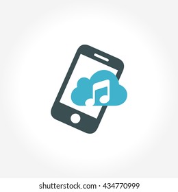 Cloud music Mobile Icon