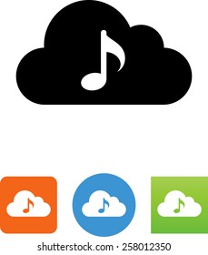 Cloud with music note icon