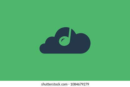 Cloud Music Unique Vector Logo Design