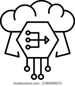 Cloud NAT Gateway Illustration vector Icon Design