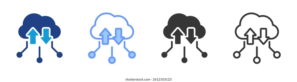 Cloud Native icon set multiple style collection