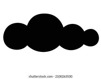 Cloud, natural phenomenon - vector silhouette picture for logo or pictogram. Cloud weather phenomenon sign or icon