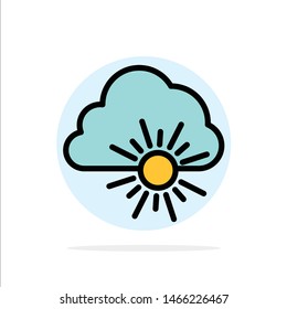 Cloud, Nature, Spring, Sun Abstract Circle Background Flat color Icon. Vector Icon Template background