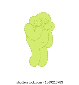 Cloud Nausea Feeling sick emotion isolated. Sick Cartoon Style. Vector illustration