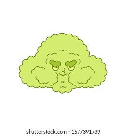 Cloud Nausea Feeling sick emotion isolated. Sick Cartoon Style. Vector illustration