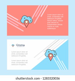 Cloud navigation  abstract corporate business banner template, horizontal advertising business banner.