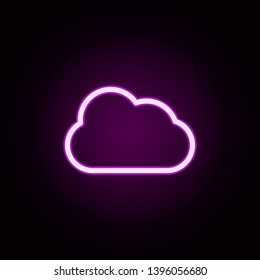cloud neon icon. Elements of autumn set. Simple icon for websites, web design, mobile app, info graphics