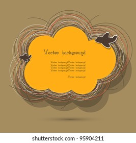 cloud nest vector background