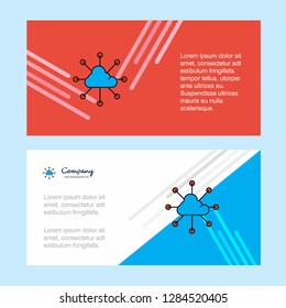 Cloud network  abstract corporate business banner template, horizontal advertising business banner.