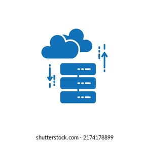Cloud network binder folders. Icon of ITSM ITIL Technology. Symbol of cloud computing internet archive or web data storage.