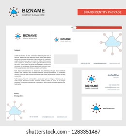 Cloud network  Business Letterhead, Envelope and visiting Card Design vector template