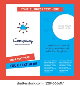 Cloud network  Company Brochure Template. Vector Busienss Template
