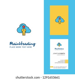 Cloud network Creative Logo and business card. vertical Design Vector