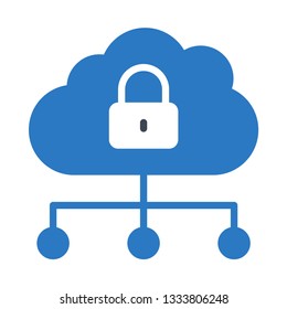 cloud network glyph double color icon