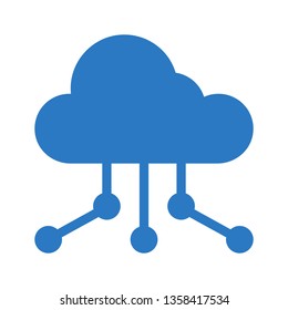 cloud network glyph double color